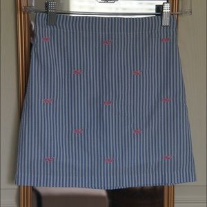 Kids Blue and White Striped Vineyard Vines Skirt